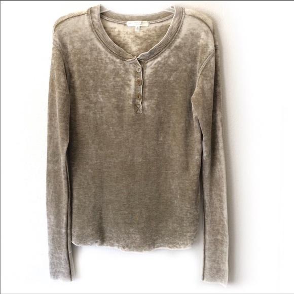 Urban Outfitters Tops - UO TRULY MADLY DEEPLY Olive Henry Distressed Top